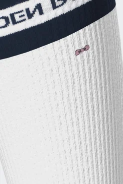 New Paire De Chaussettes Blanches Siglees En Coton Stretch Homme Chaussettes
