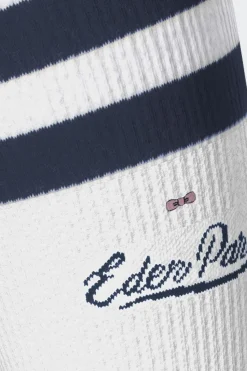 Sale Paire De Chaussettes Blanches Inscription Varsity En Coton Stretch Homme Chaussettes