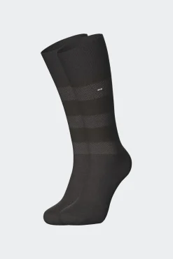 Paire De Chaussettes Cerclees Noires En Coton Stretch Homme Chaussettes