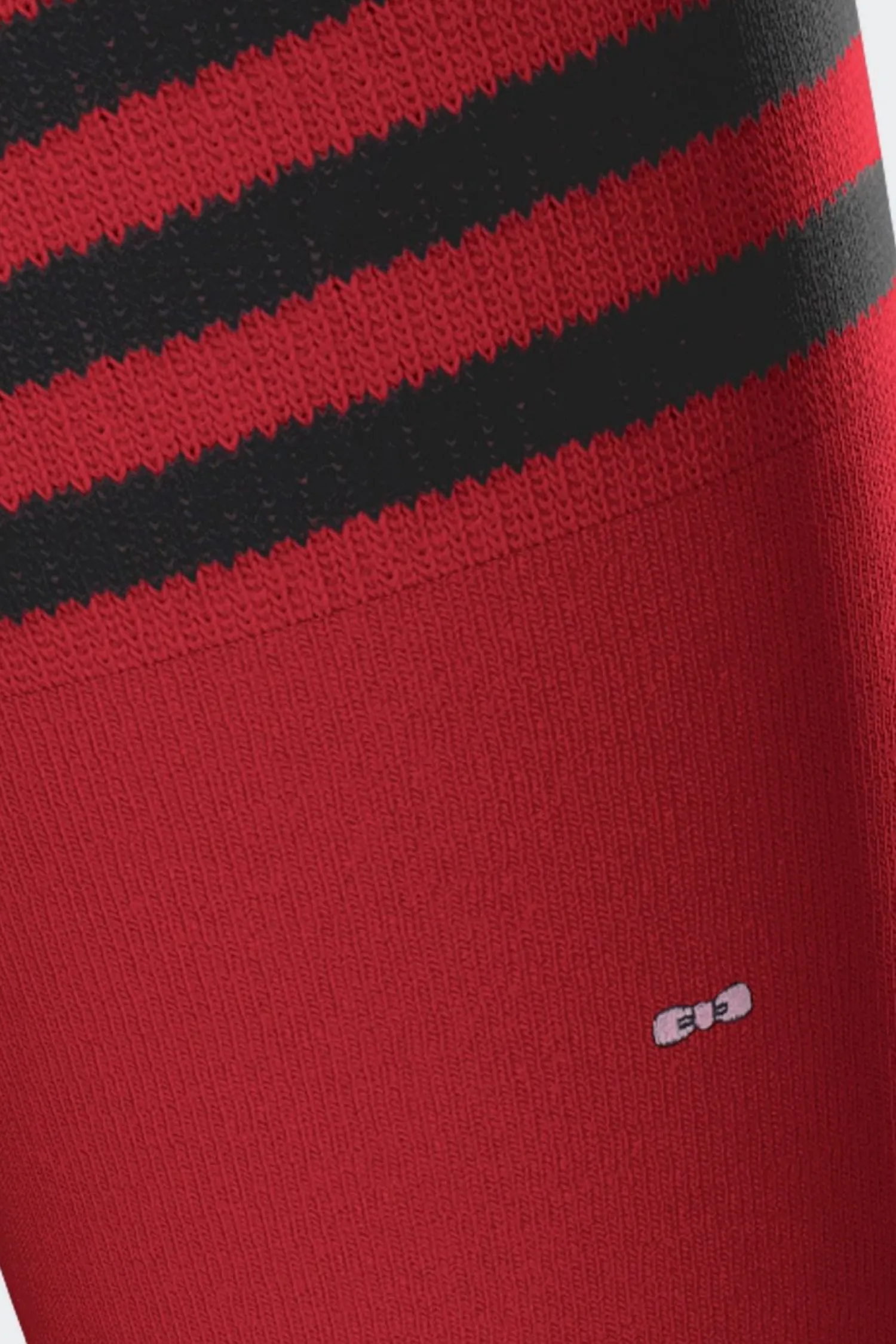 Clearance Paire De Chaussettes Rouges A Bords Rayes En Coton Stretch Homme Chaussettes