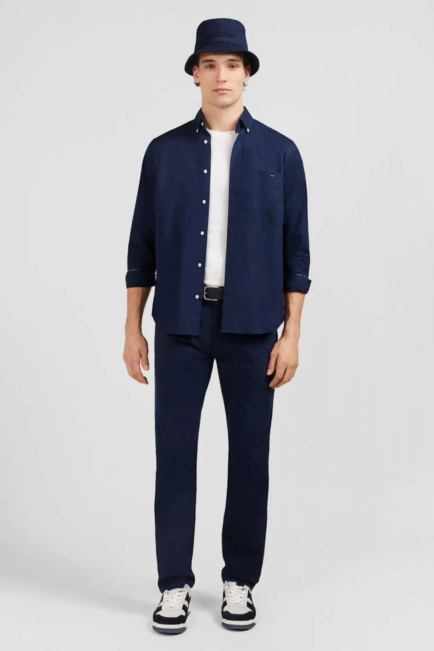 Online Pantalon Bleu Marine Droit 5 Poches Homme Pantalons