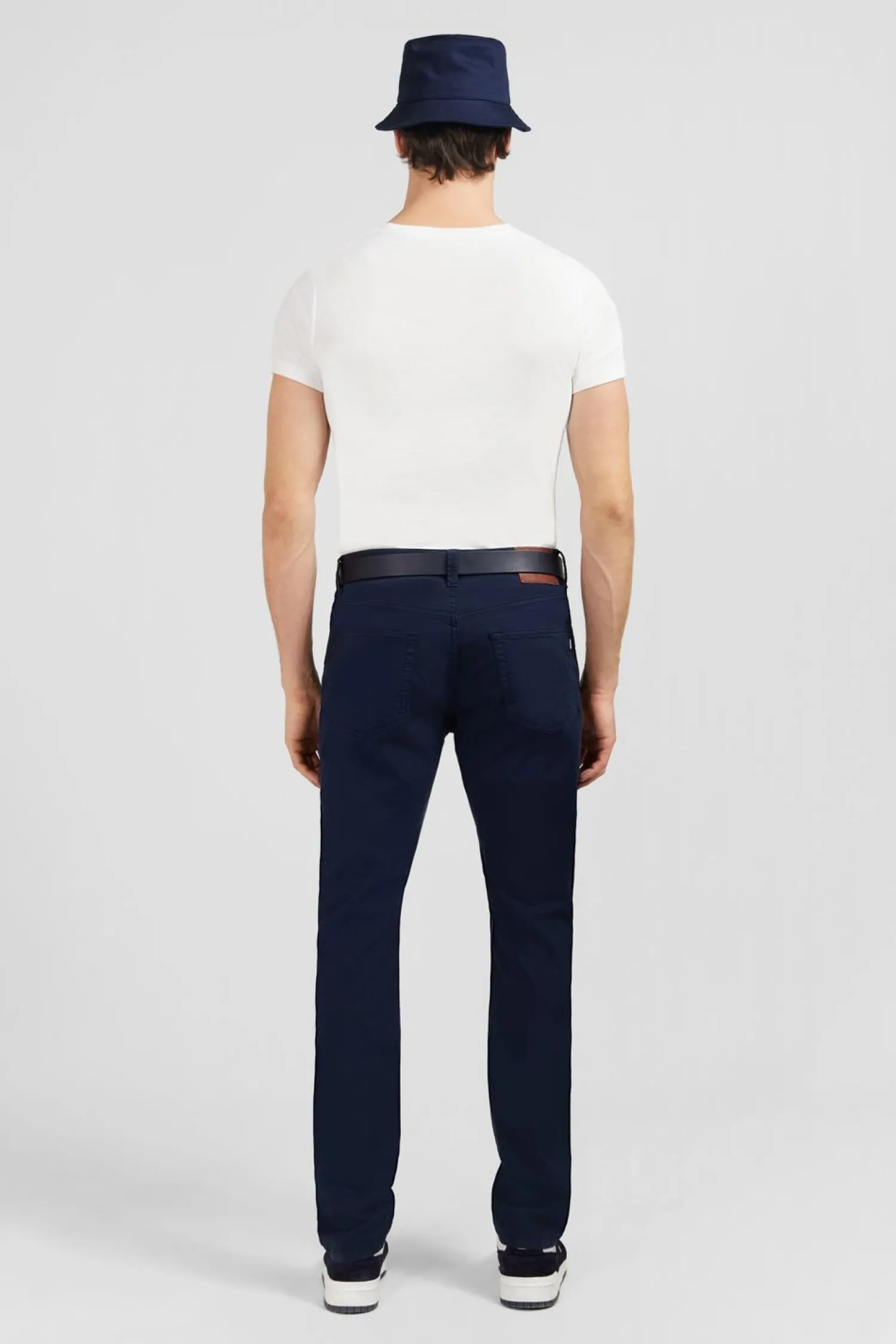 Online Pantalon Bleu Marine Droit 5 Poches Homme Pantalons