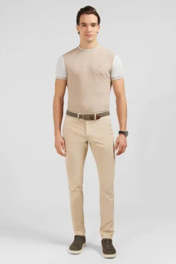 Outlet Pantalon Chino Beige Homme Pantalons