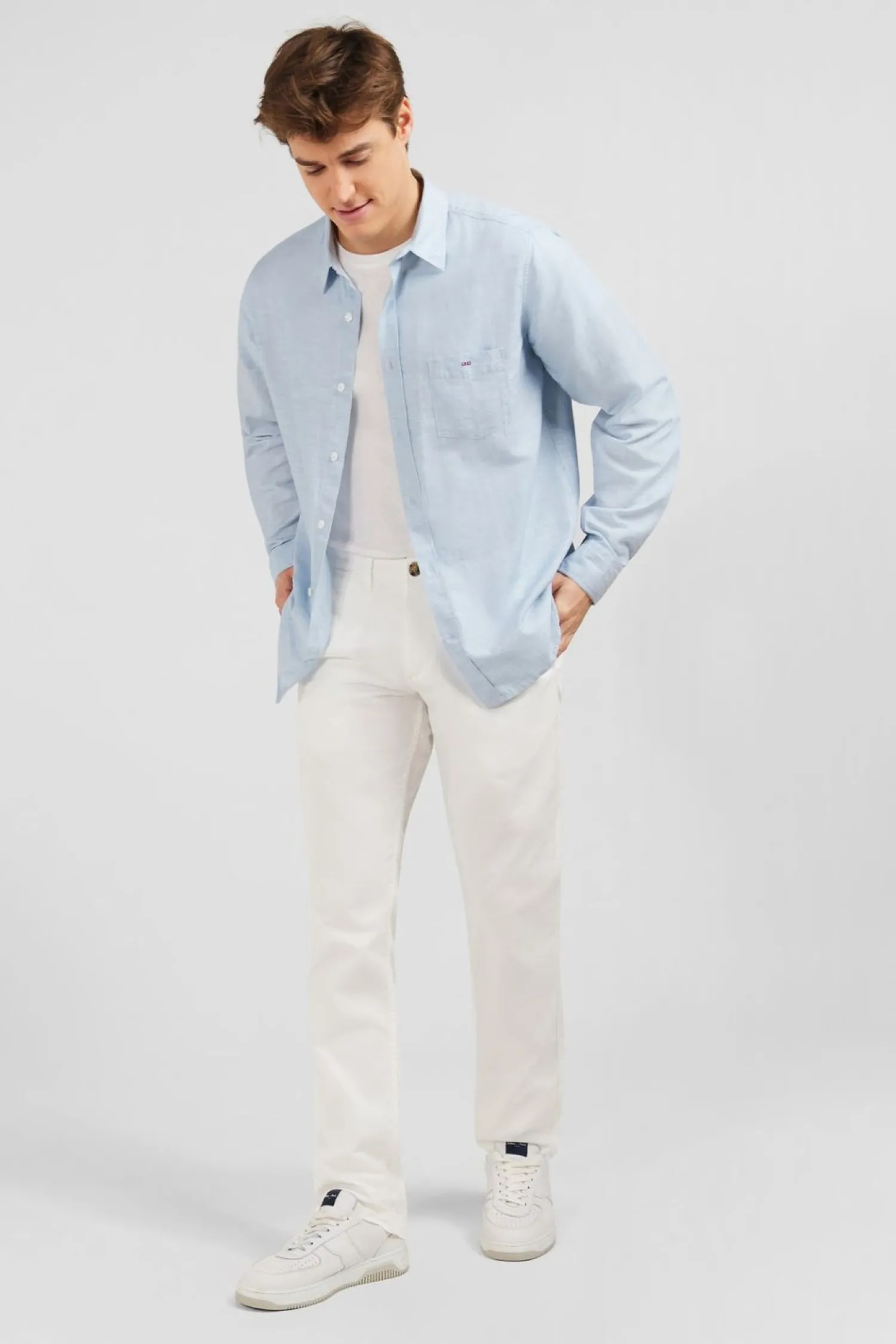 Outlet Pantalon Chino Blanc Homme Pantalons