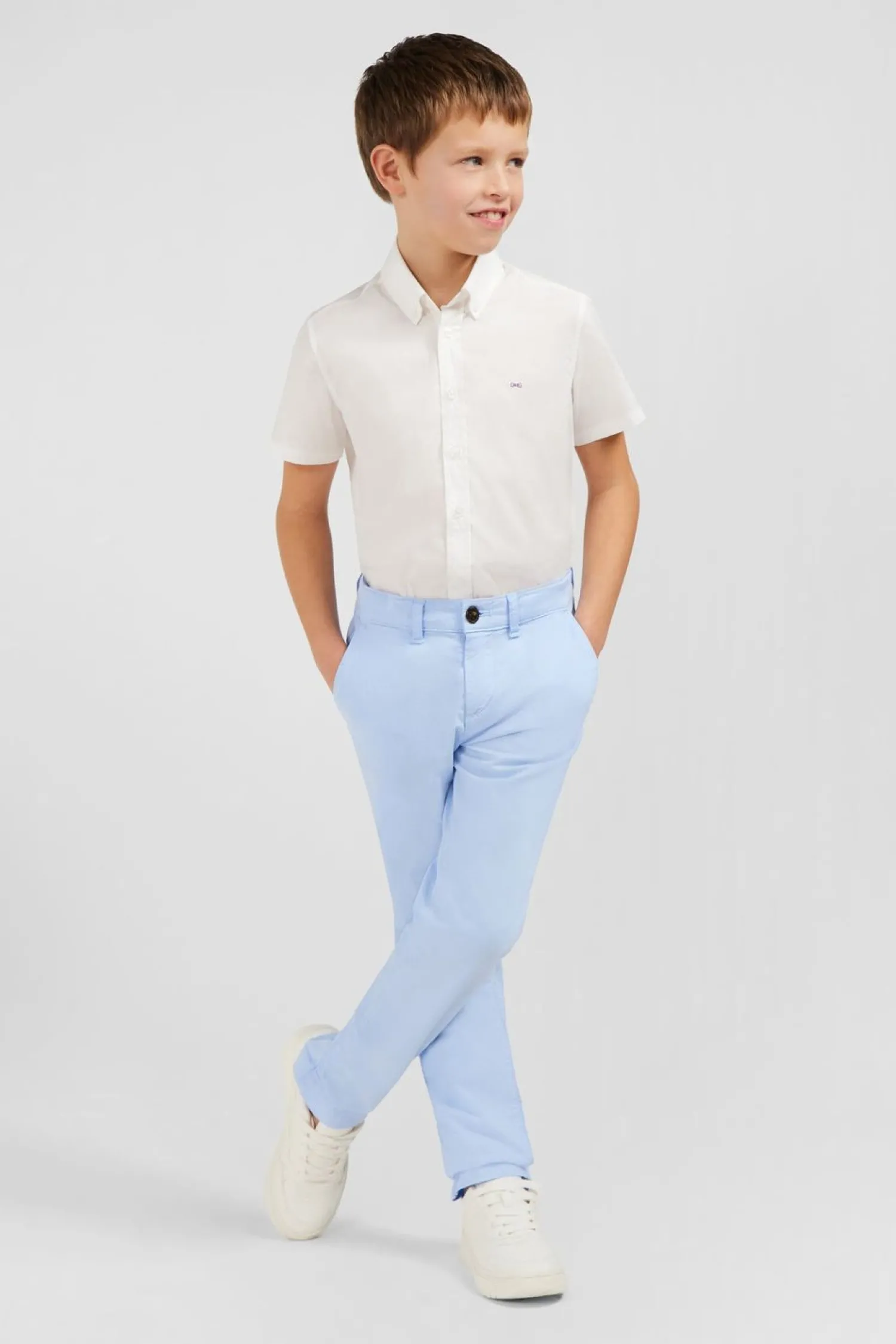 Online Pantalon Chino Bleu Ciel En Coton Stretch Enfant Enfant