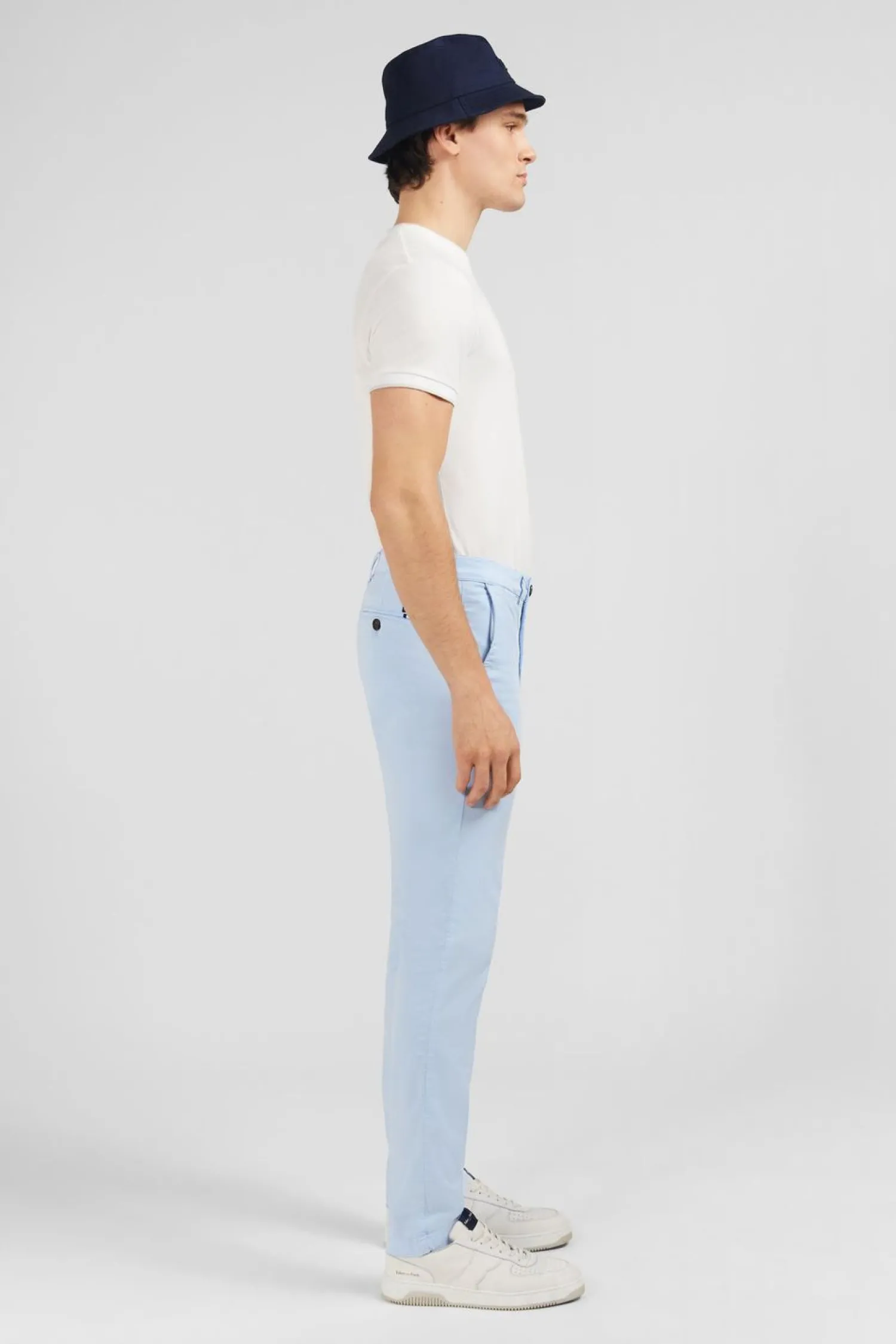 Sale Pantalon Chino Bleu Clair Homme Pantalons