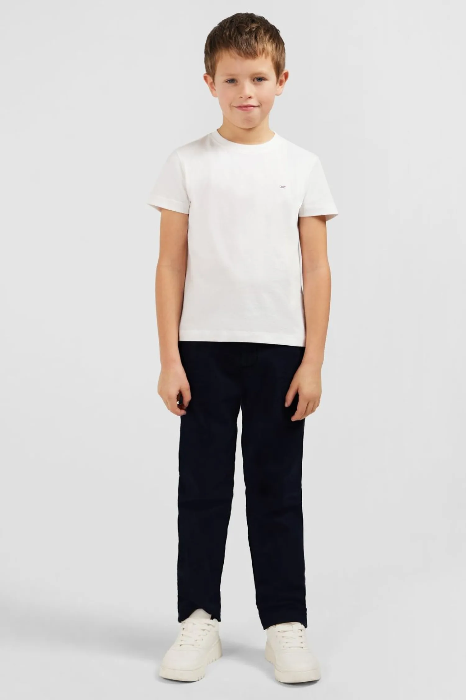 Hot Pantalon Chino Marine En Coton Stretch Enfant Enfant