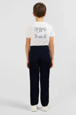 Hot Pantalon Chino Marine En Coton Stretch Enfant Enfant