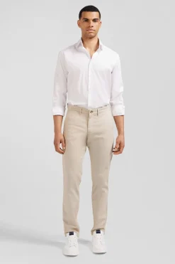 Pantalon Chino Sans Plis Beige Homme Pantalons