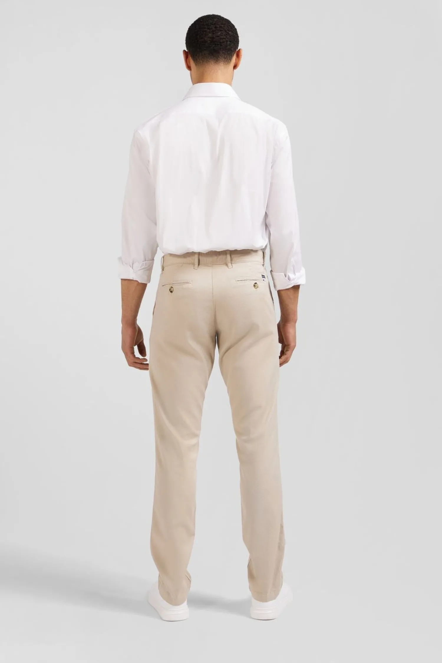 Pantalon Chino Sans Plis Beige Homme Pantalons