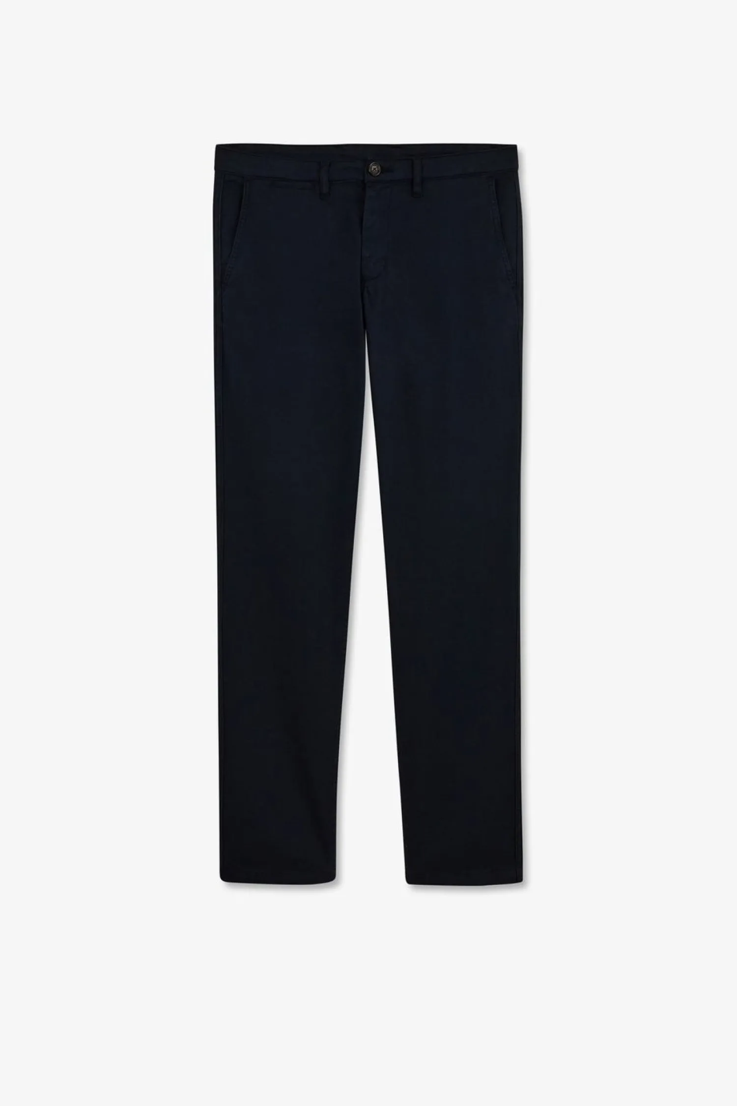 New Pantalon Chino Sans Plis Bleu Marine Homme Pantalons