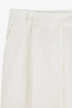 Pantaon Ecru A Jabe arge Coupe Cofort Femme Pantalons Et Shorts