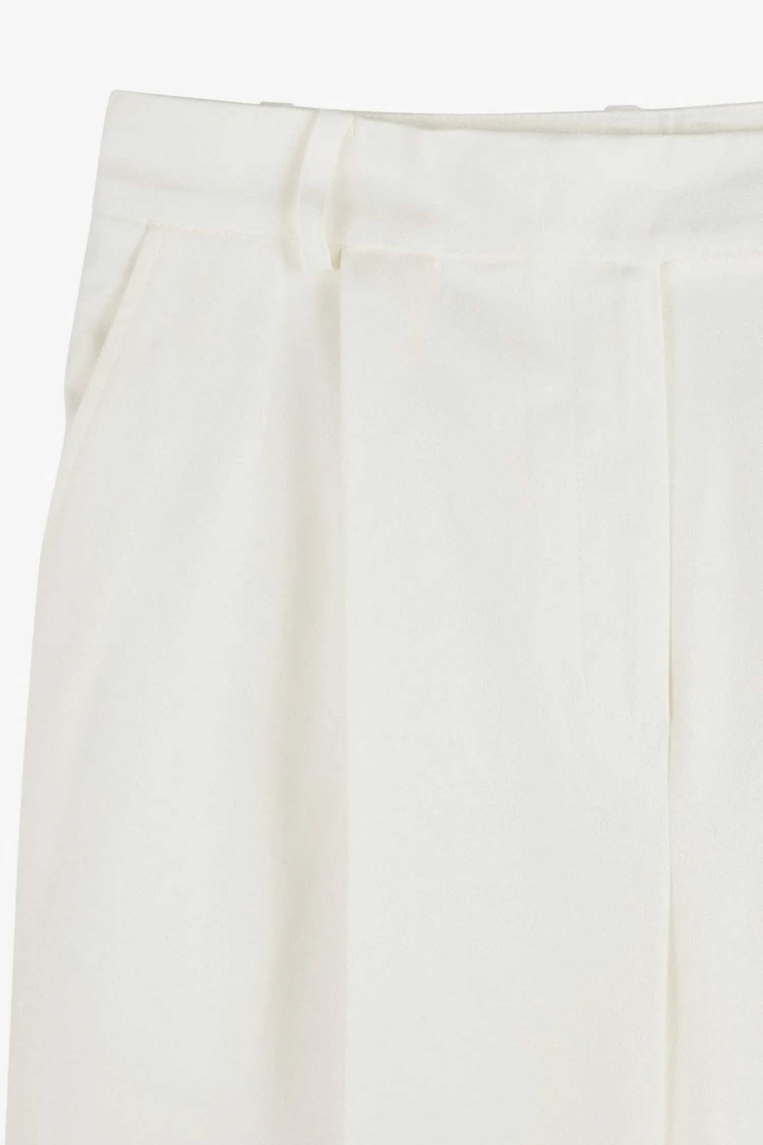 Pantaon Ecru A Jabe arge Coupe Cofort Femme Pantalons Et Shorts