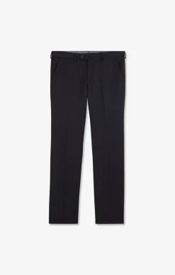 Best Pantalon Regular Bleu Fonce En Laine A Plis Casses Homme Pantalons