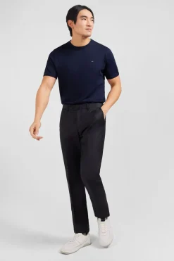 Online Pantalon Regular Gris Fonce En Laine A Plis Casses Homme Pantalons