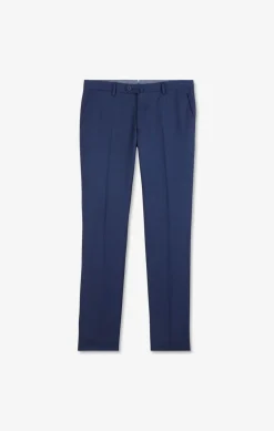Clearance Pantalon Slim Bleu En Laine A Plis Casses Homme Pantalons