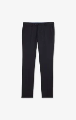 Discount Pantalon Slim Bleu Fonce En Laine A Plis Casses Homme Pantalons