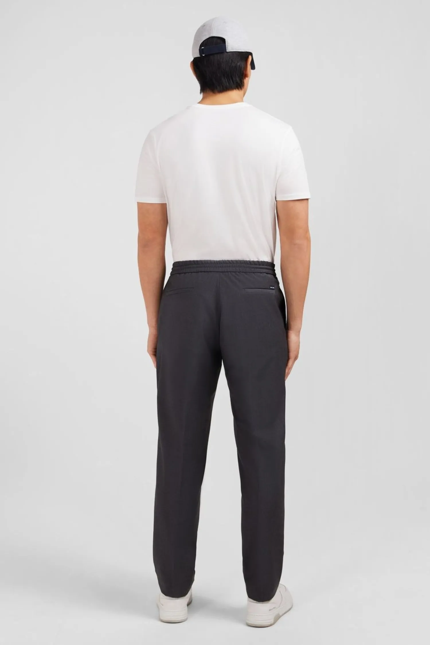 Online Pantalon Taille Elastiquee Gris Homme Pantalons