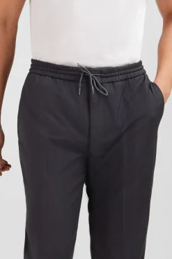 Online Pantalon Taille Elastiquee Gris Homme Pantalons