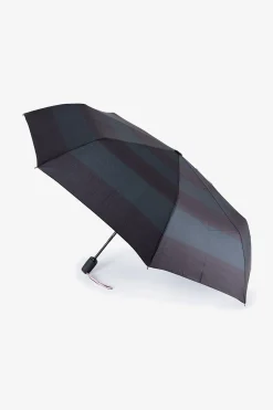 New Parapluie Bleu Marine Pliant A Rayures Homme Parapluies