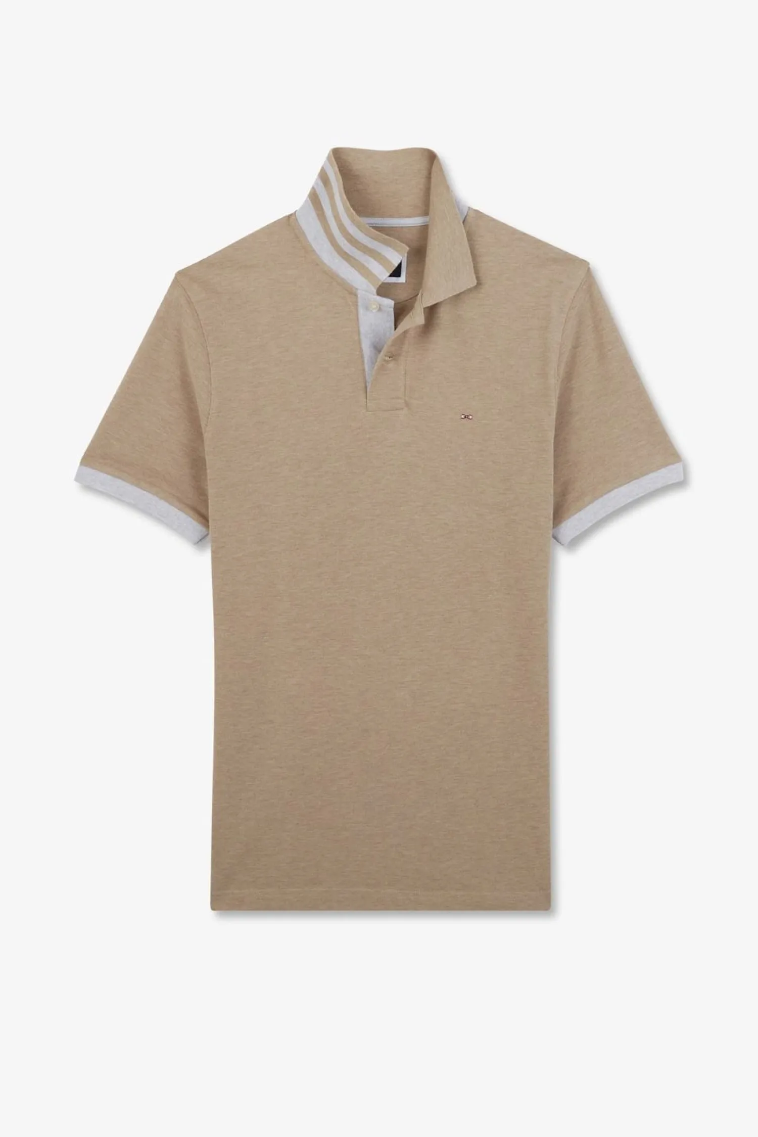 Outlet Poo Beige A anche Courte Homme Polos