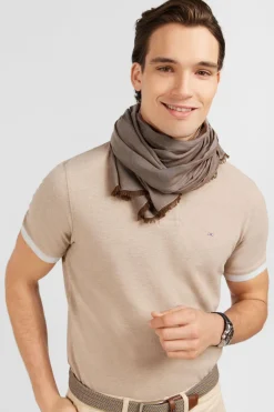 Outlet Poo Beige A anche Courte Homme Polos