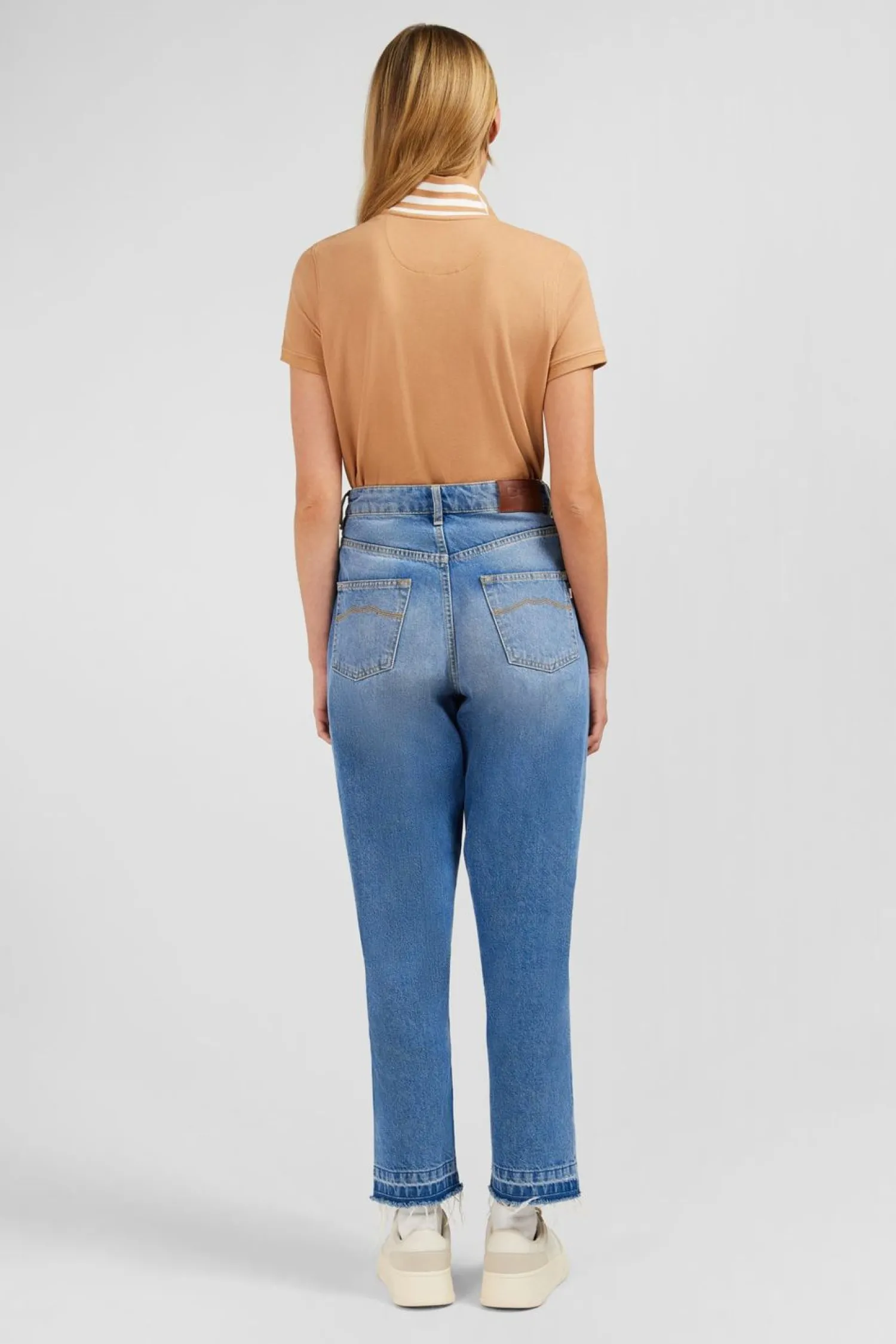 New Poo Beige anche Courte En Coton Pia Femme Polos