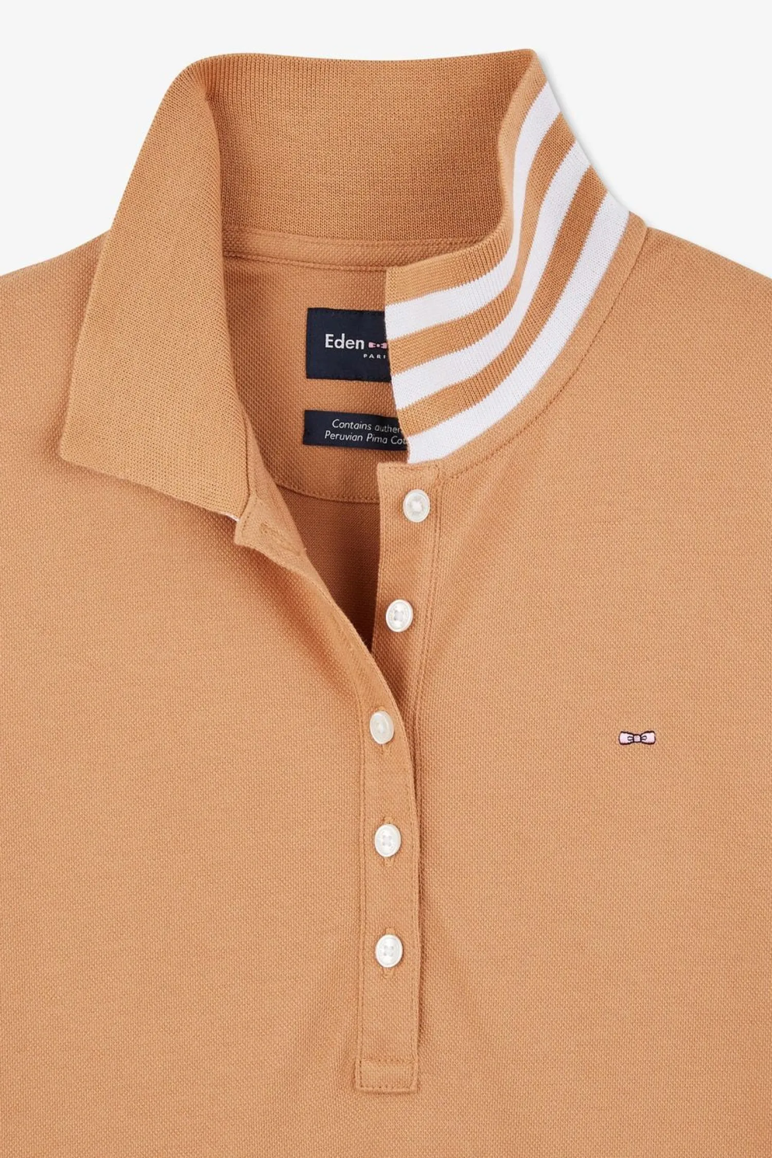New Poo Beige anche Courte En Coton Pia Femme Polos