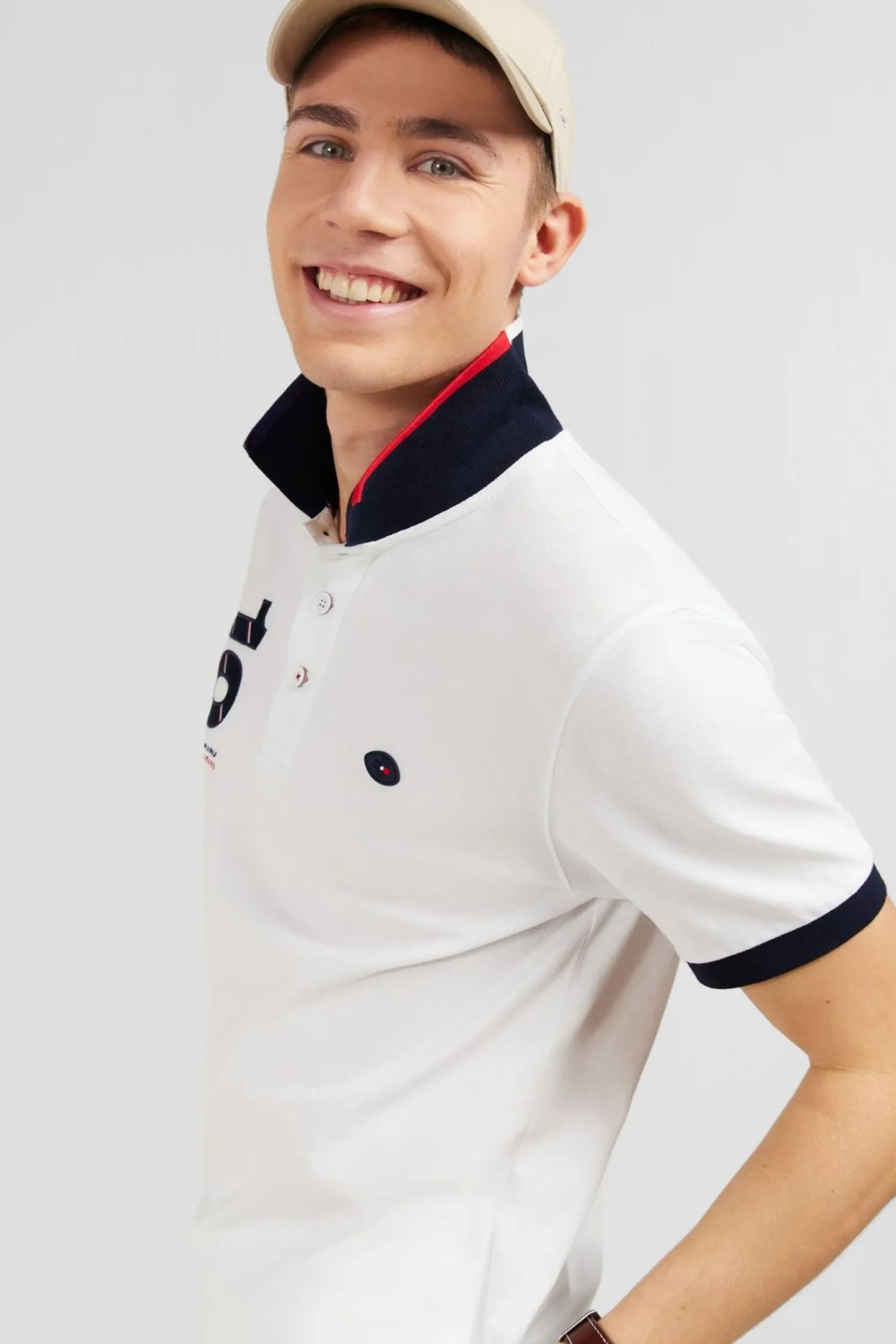 Poo Banc A anche Courte Xv De France Homme Polos