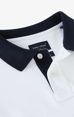 New Poo Banc En Coton Pia Avec Detai Contrate Homme Polos