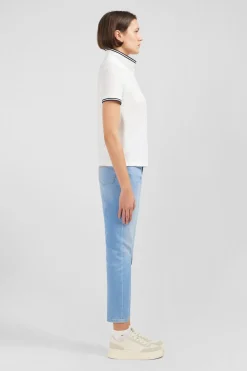 Discount Poo Banc anche Courte En Coton Pia Femme Polos
