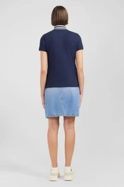 Outlet Poo Beu Fonce anche Courte En Coton Pia Femme Polos
