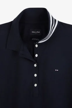 Outlet Poo Beu Fonce anche Courte En Coton Pia Femme Polos