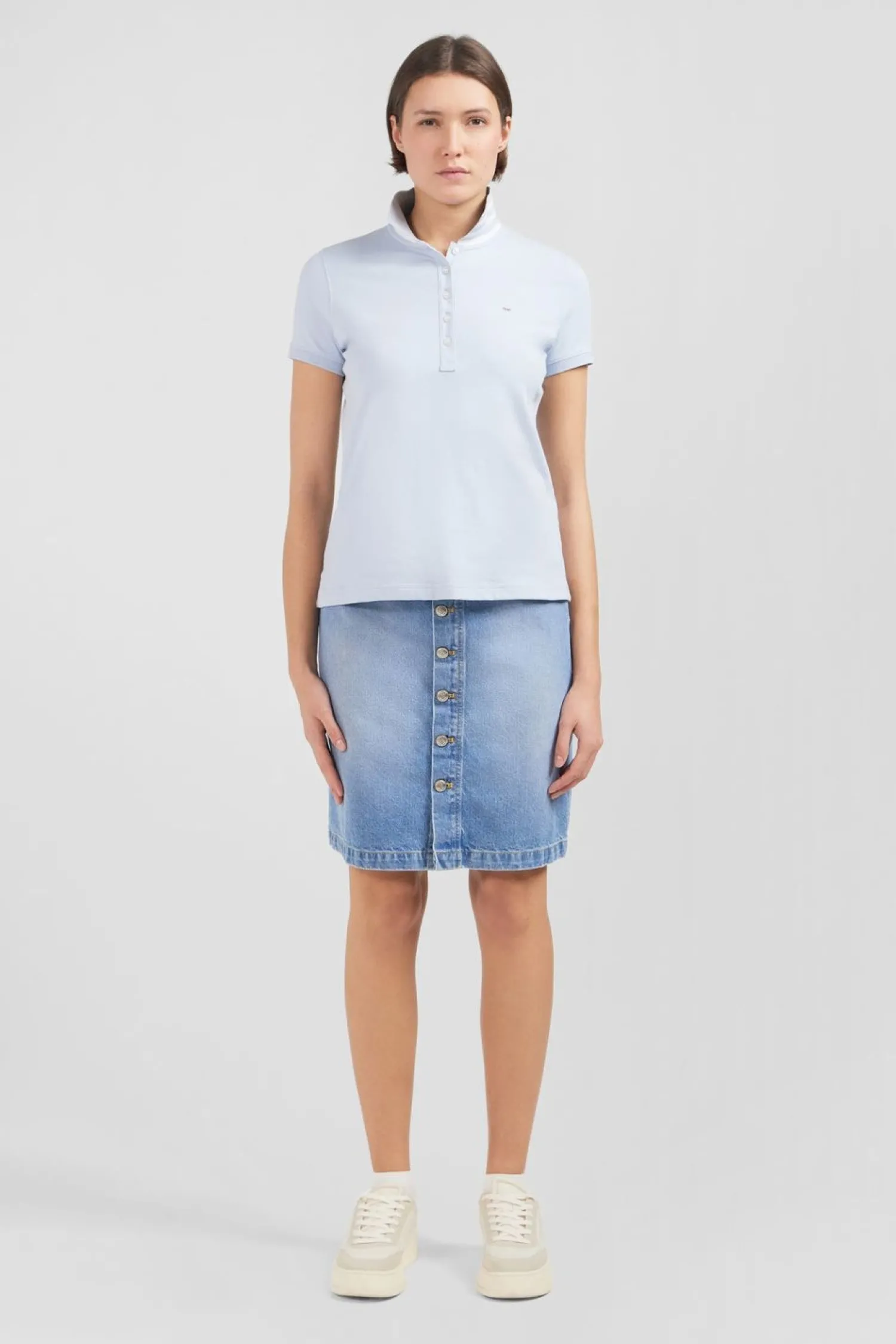 Online Poo Beu anche Courte En Coton Pia Femme Polos