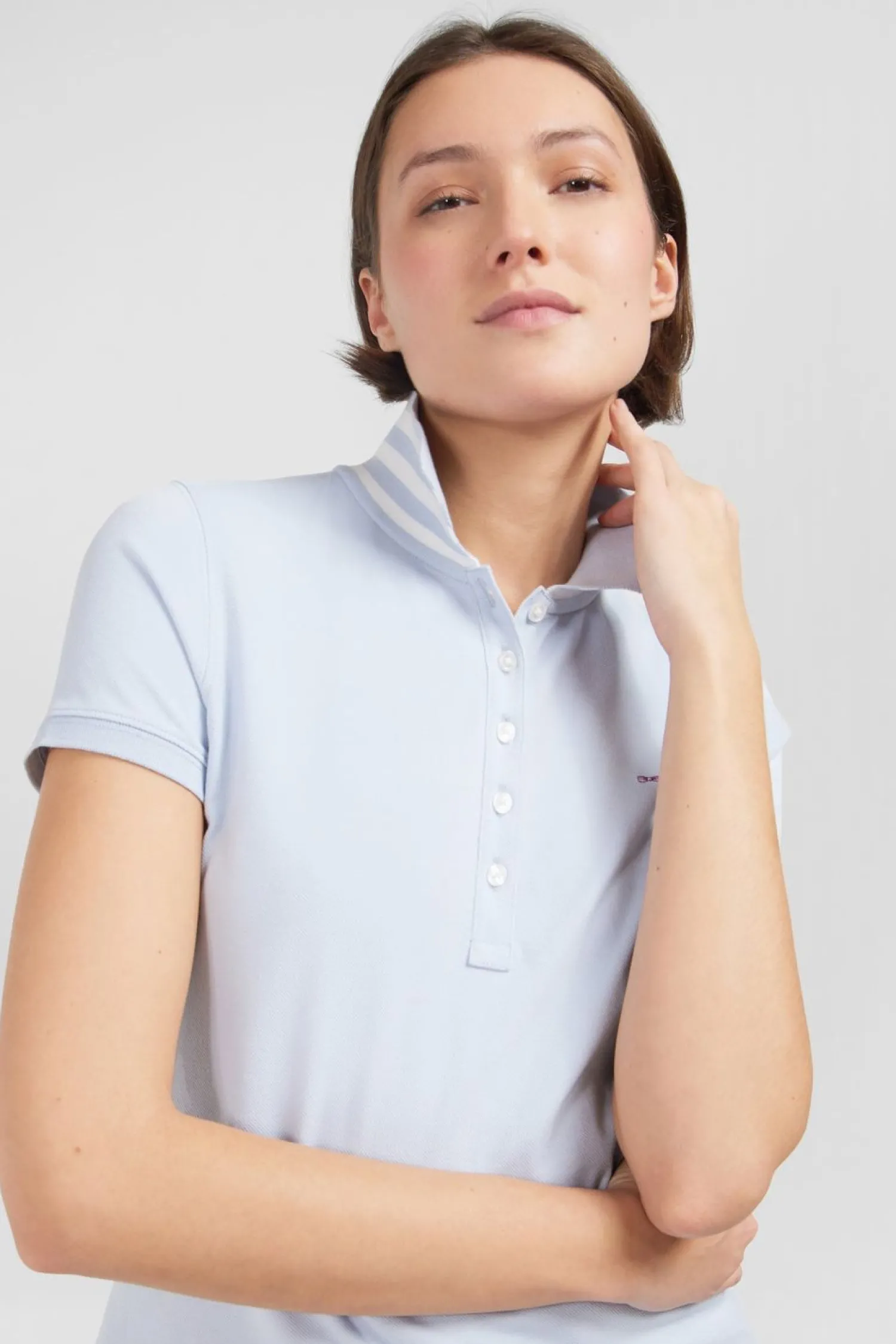 Online Poo Beu anche Courte En Coton Pia Femme Polos