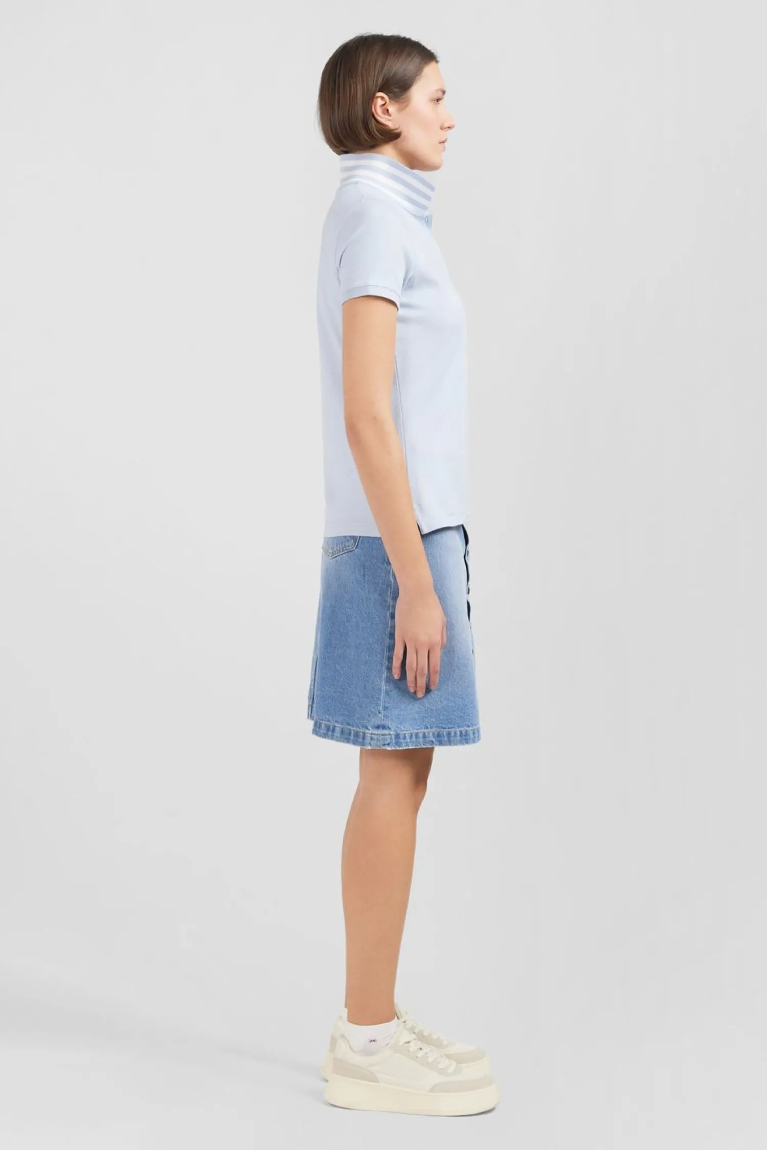 Online Poo Beu anche Courte En Coton Pia Femme Polos