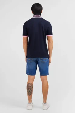 Hot Poo Beu arine En Coton Pia Avec Detai Contrate Homme Polos