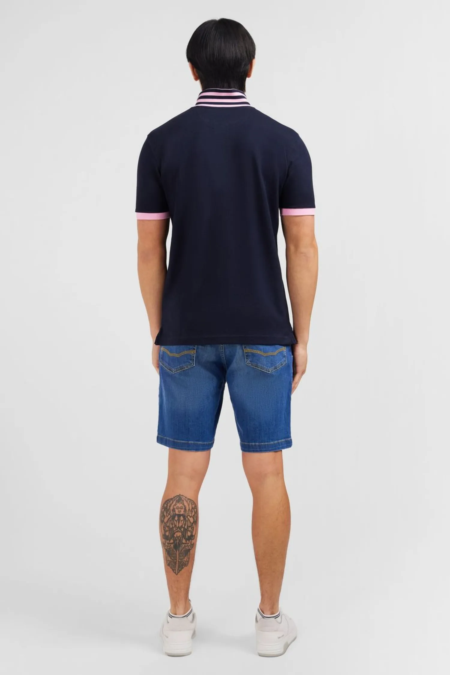 Hot Poo Beu arine En Coton Pia Avec Detai Contrate Homme Polos