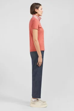 Clearance Poo Brique anche Courte En Coton Pia Femme Polos