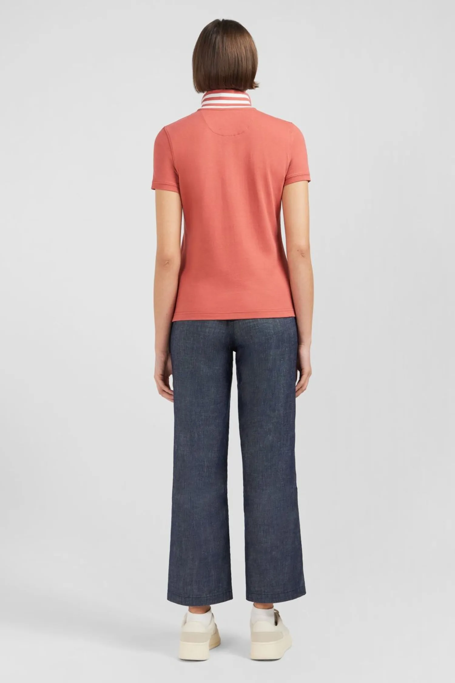 Clearance Poo Brique anche Courte En Coton Pia Femme Polos