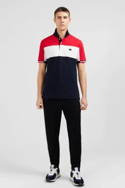 Sale Poo Coorbock Rouge En Coton Pique A Broderie Xv De France Homme Polos