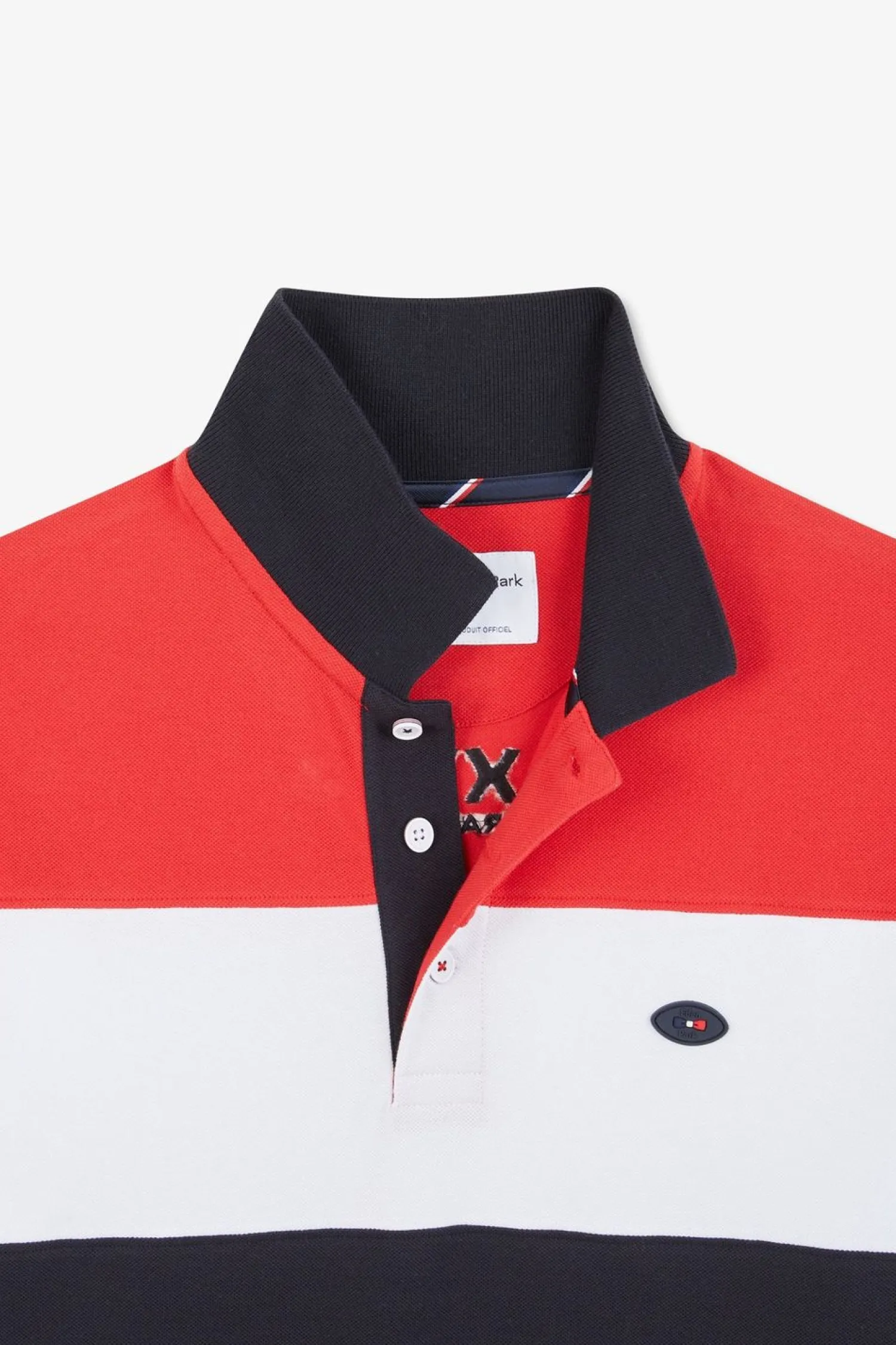Sale Poo Coorbock Rouge En Coton Pique A Broderie Xv De France Homme Polos