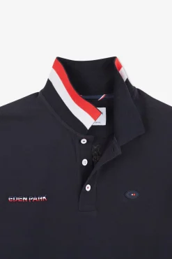 Sale Poo Coorbock Rouge En Coton Pique A Broderie Xv De France Homme Polos