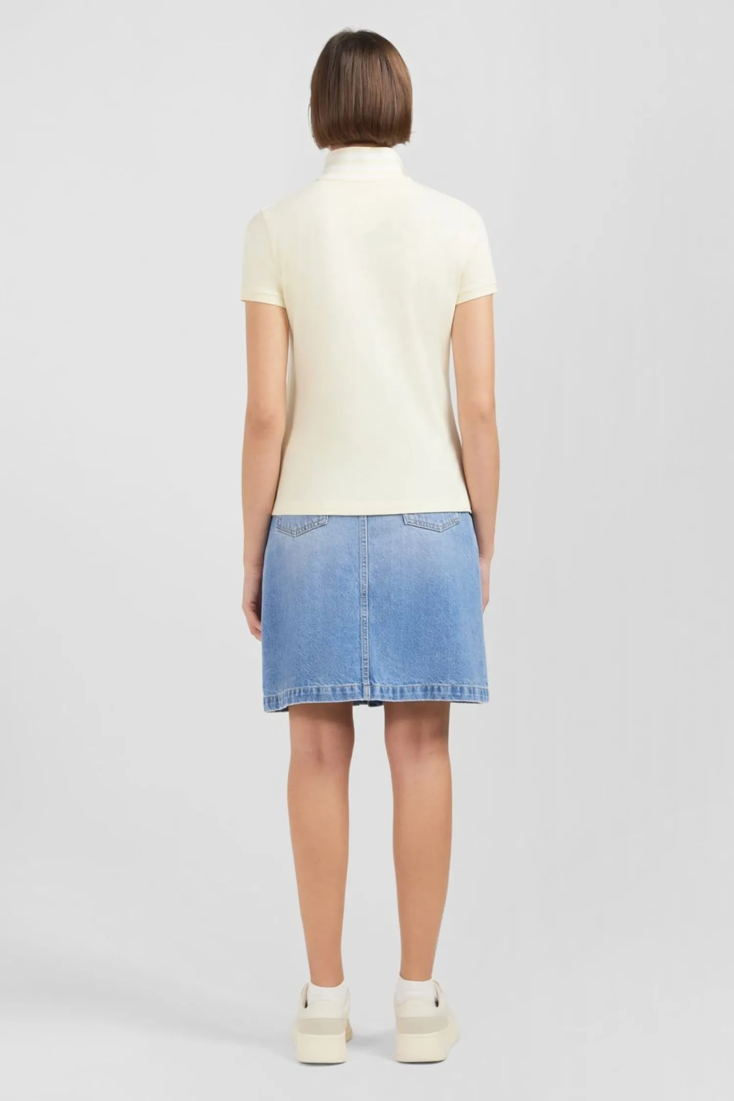 Sale Poo Ecru anche Courte En Coton Pia Femme Polos
