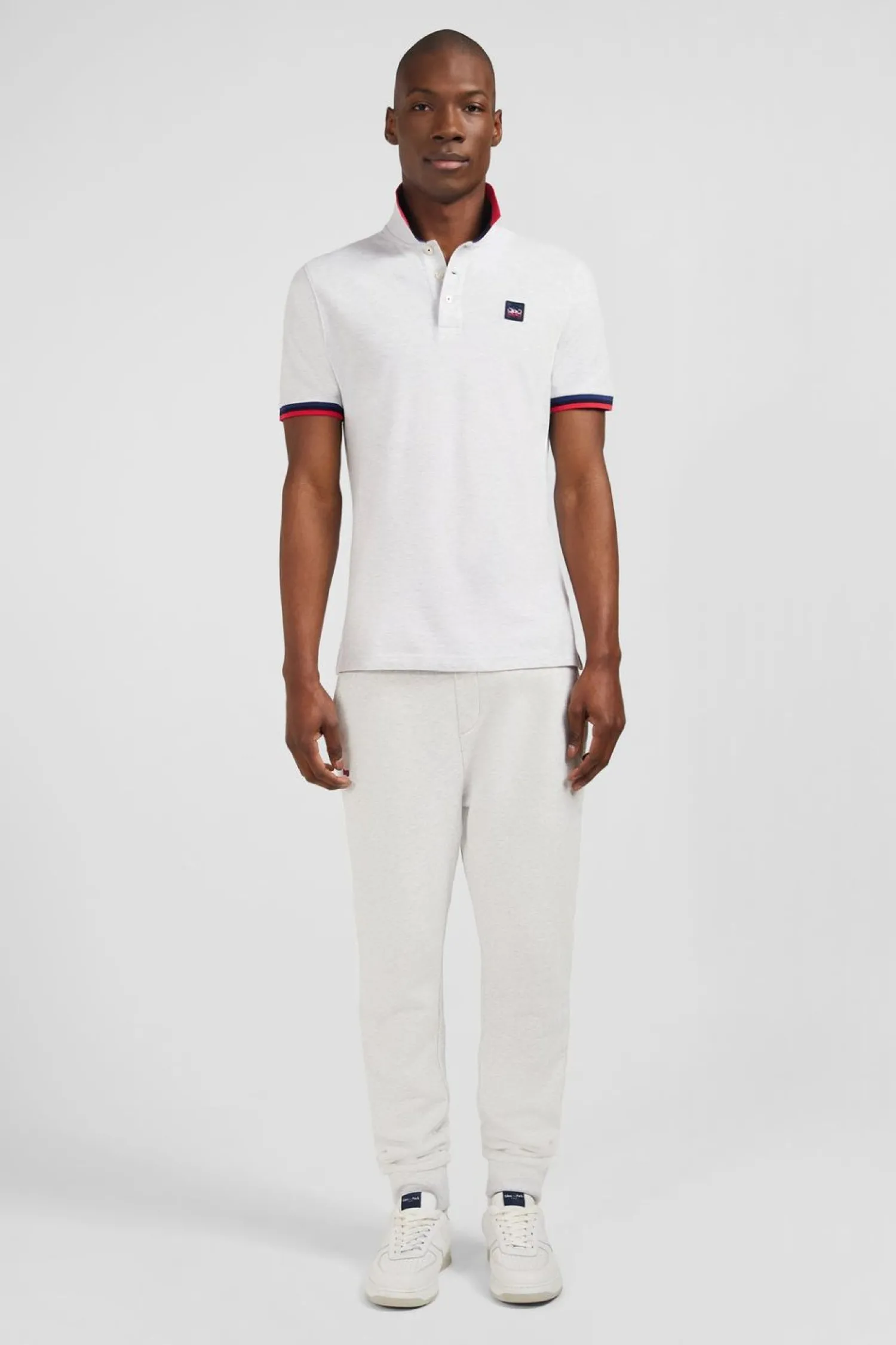 Outlet Poo Gri A Detai Tricoore Homme Polos