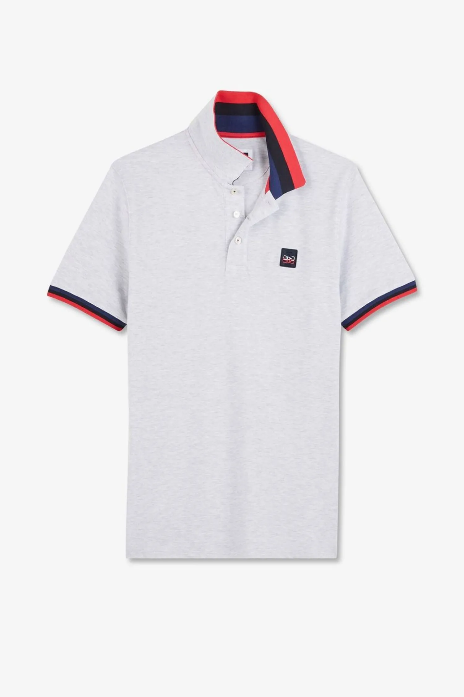 Outlet Poo Gri A Detai Tricoore Homme Polos