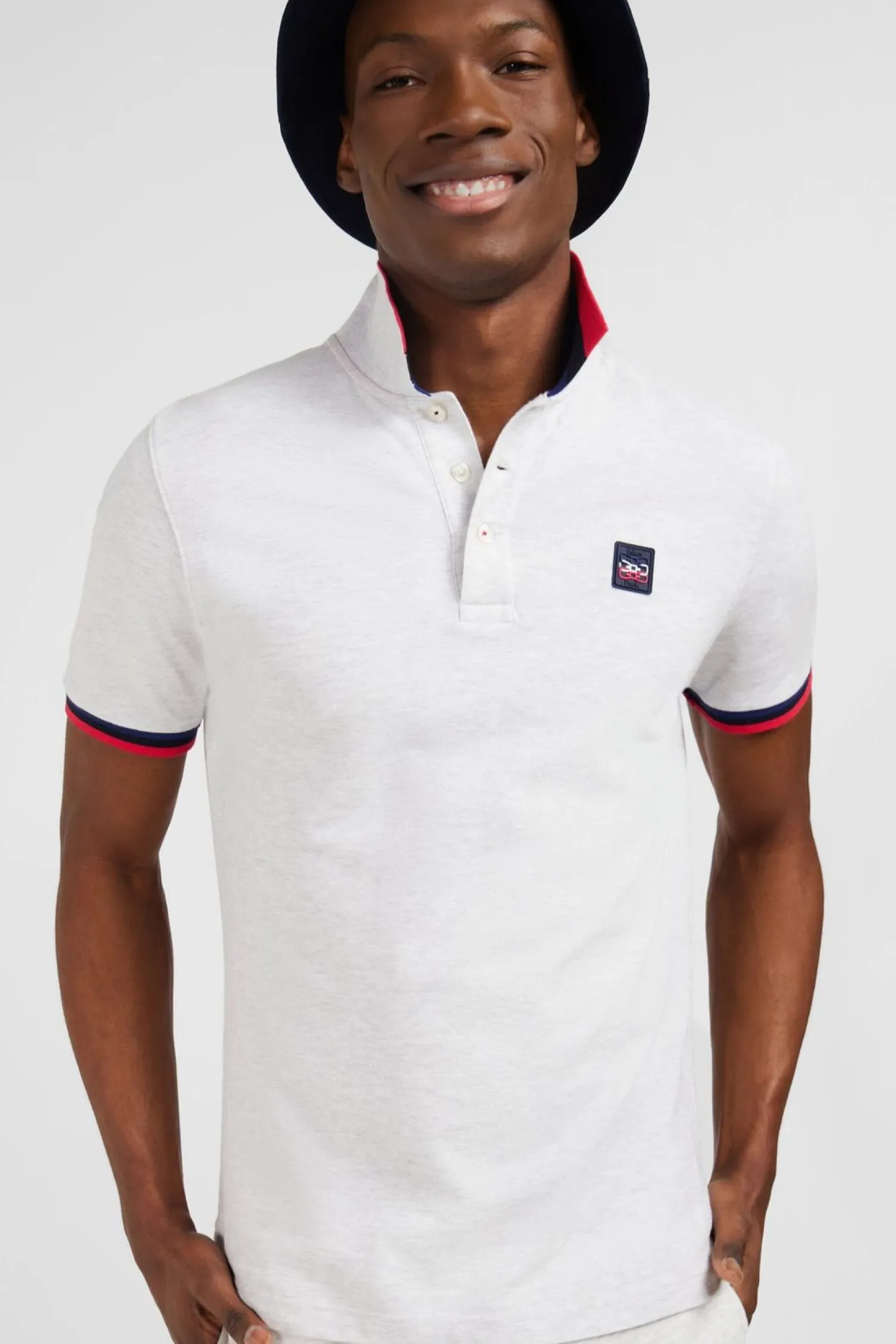 Outlet Poo Gri A Detai Tricoore Homme Polos