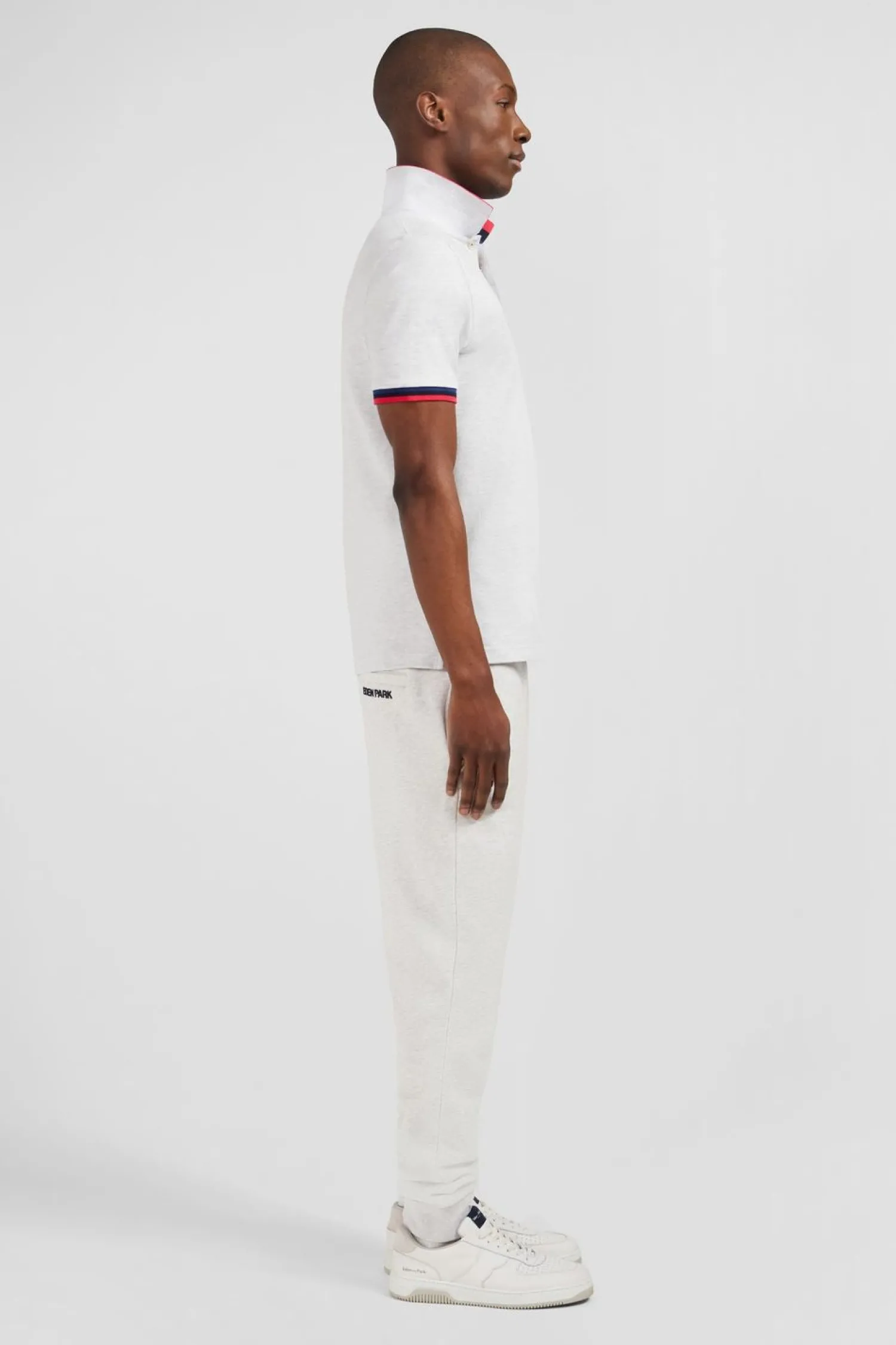 Outlet Poo Gri A Detai Tricoore Homme Polos
