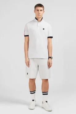 Poo Gri Chine anche Courte Homme Polos