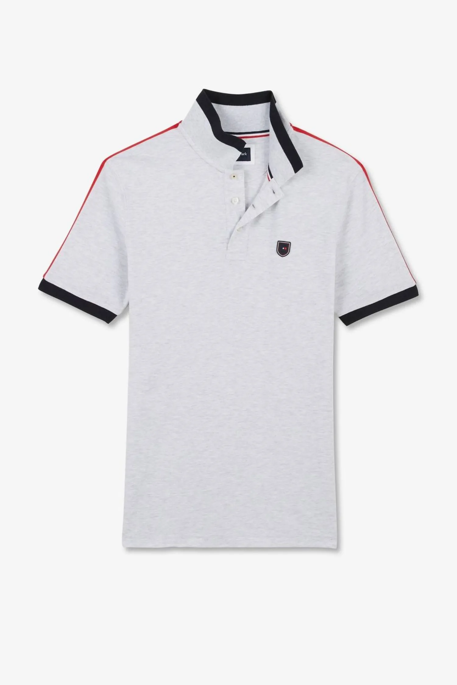 Poo Gri Chine anche Courte Homme Polos